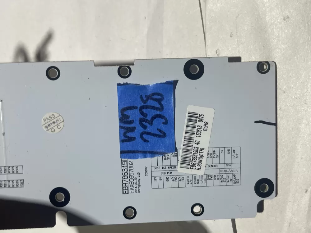 LG EBR78631903 Refrigerator Control Board Dispenser AZ130654 | Wm2328