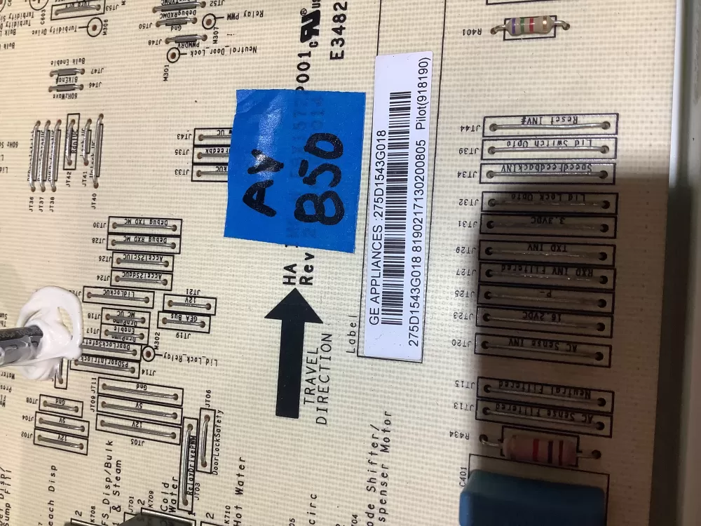 GE 275D1543G018 Washer Control Board AZ185713 | AV850