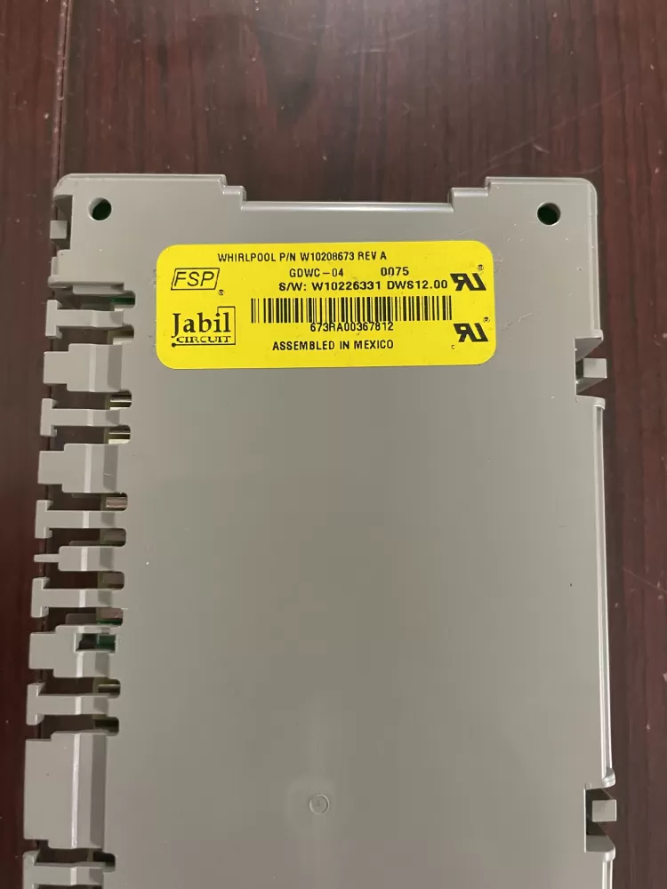 Whirlpool  Maytag  KitchenAid  Kenmore AP6018711 W10130967 W10208673 W10285180 WPW10285180 PS11752013 Dishwasher Control Board