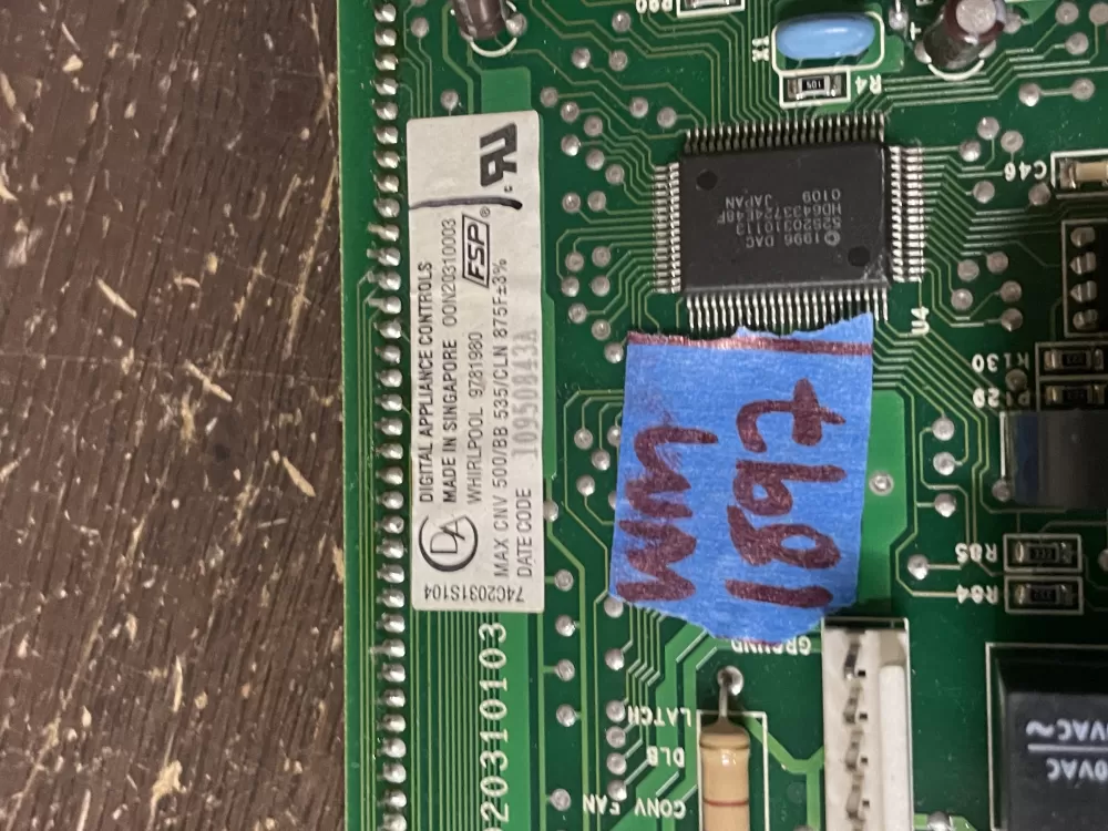 Whirlpool KitchenAid 9781980 AP3008749 Range Oven Control Board AZ53550 | Wm1897