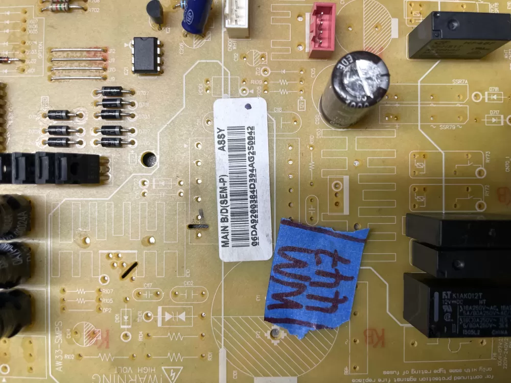 Samsung DA92 00384D Refrigerator Control Board AZ35796 | Wm447