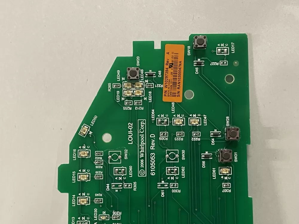 Whirlpool W10297394 Dryer Control Board AZ142910 | KM2395