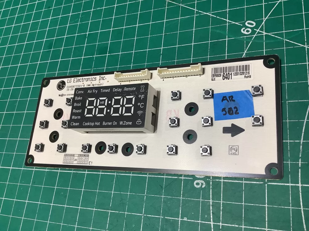LG Ebr89296001 Range Control Board Pcb Display Assembly AZ187986 | AR502