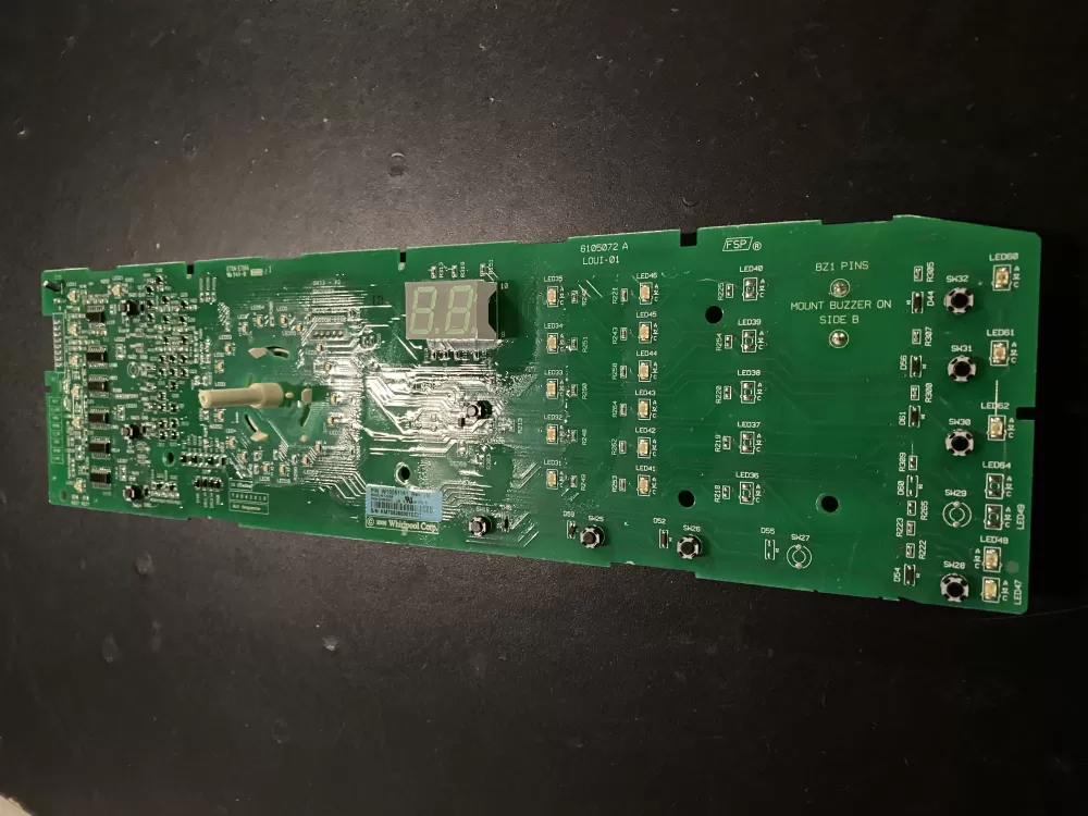 Whirlpool W10051161 Dryer User Interface Control Board AZ25948 | BK98