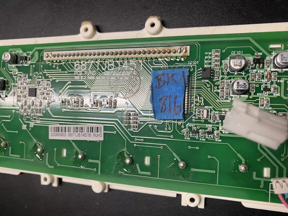 Kenmore LG 6871JB1451B Refrigerator Control Board Dispenser AZ24035 | BK816