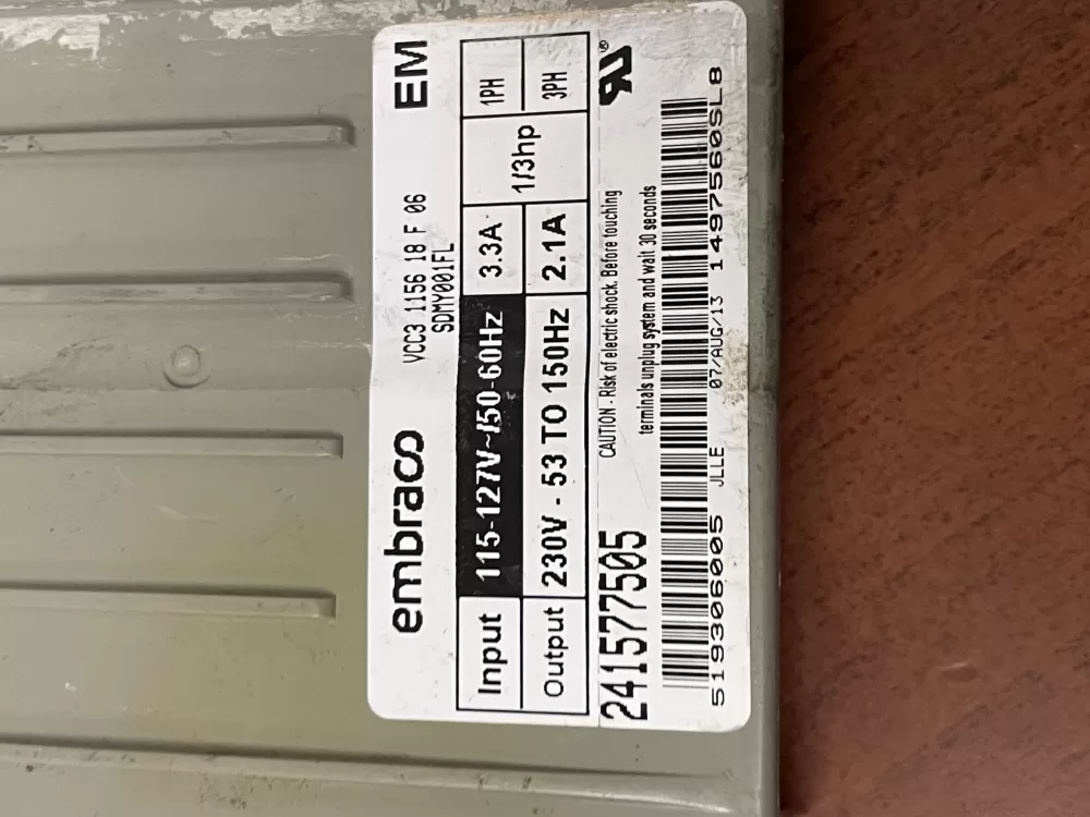 Kenmore 241577505 Refrigerator Inverter Control Board AZ52794 | Wm1925