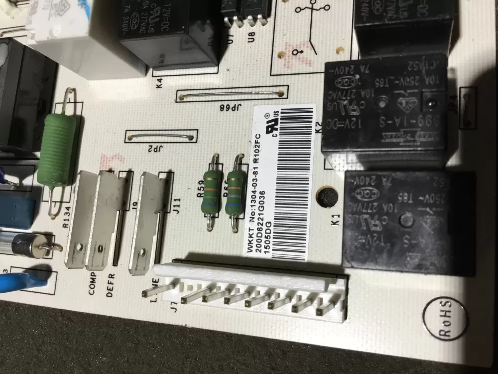 GE EBX1110P002 200D6221G036 Refrigerator Control Board AZ108093 | NR222