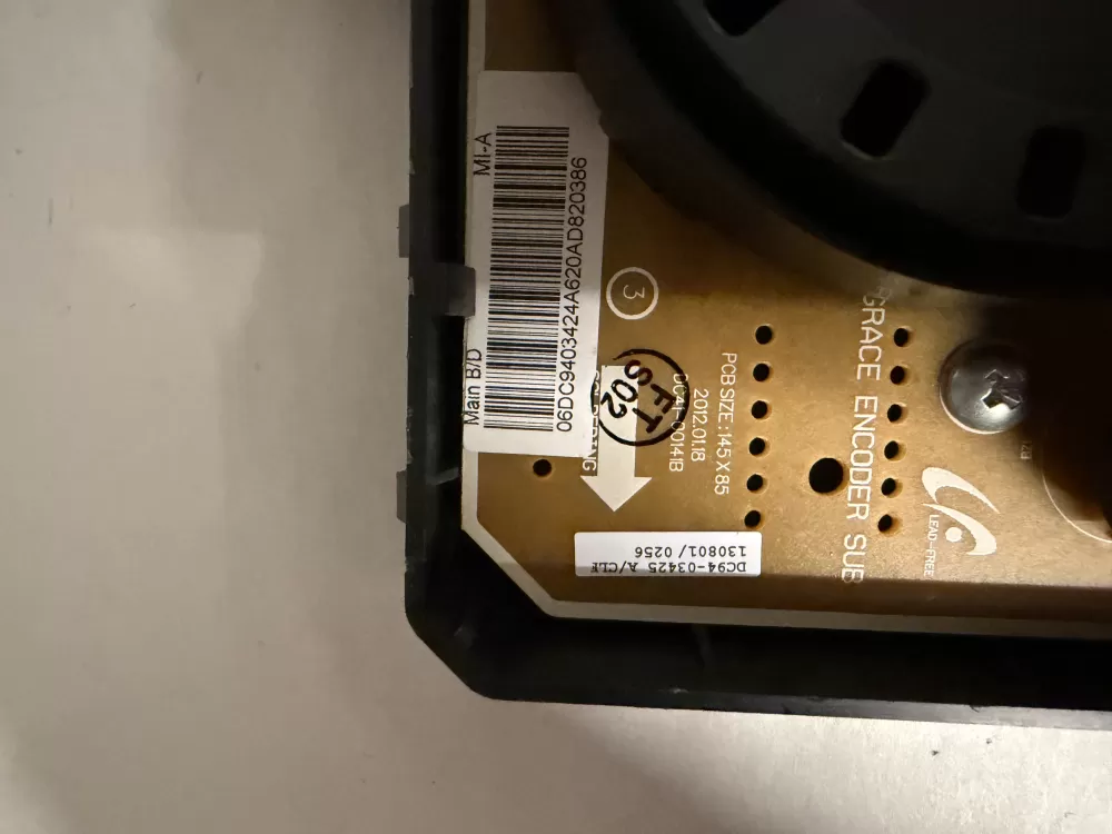 Samsung DC94 03424A Washer Control Board AZ227623 | KMV367