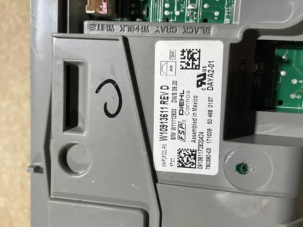 Kenmore Amana W11306302 PS12704698 Dishwasher Control Board AZ68661 | Wm1290