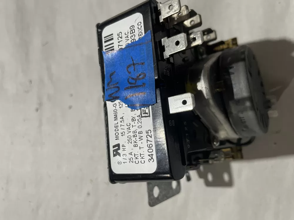 Whirlpool Maytag Amana AP6008573 3406725 WP3406725 Dryer Timer AZ199318 | Wm1187