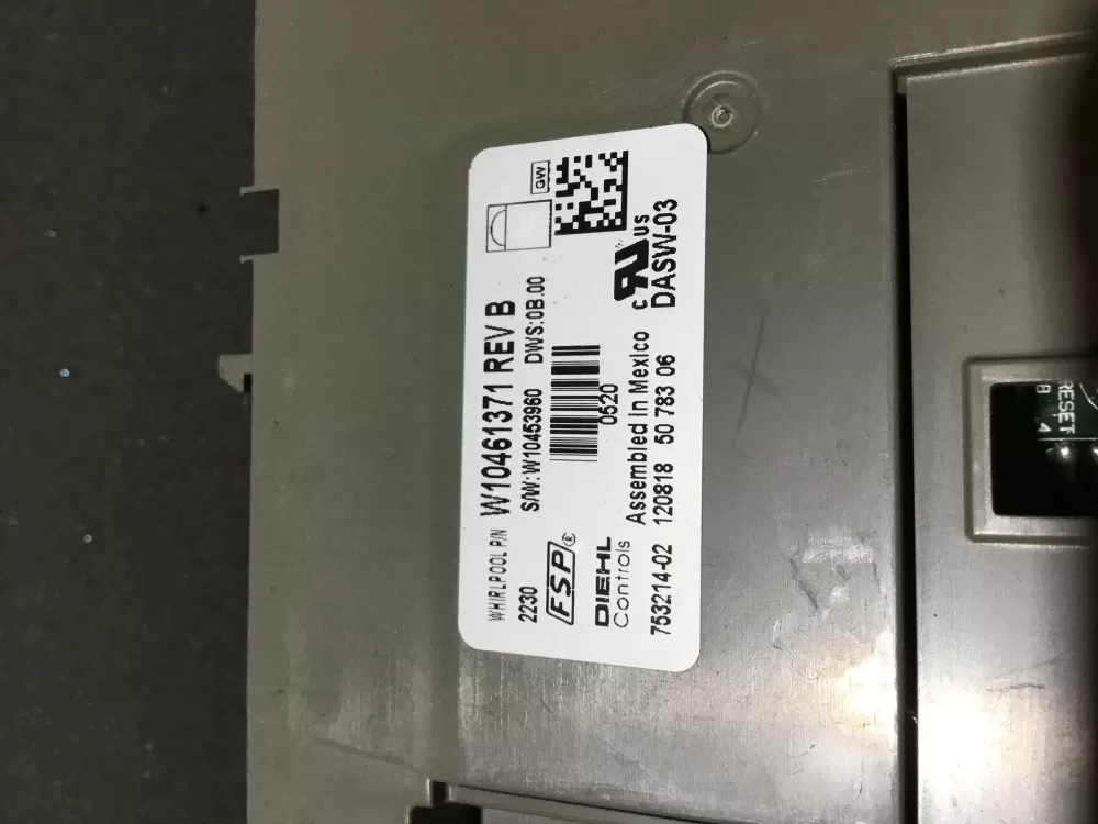 Whirlpool Kenmore W10352583 Dishwasher Control Board AZ80542 | NR1107