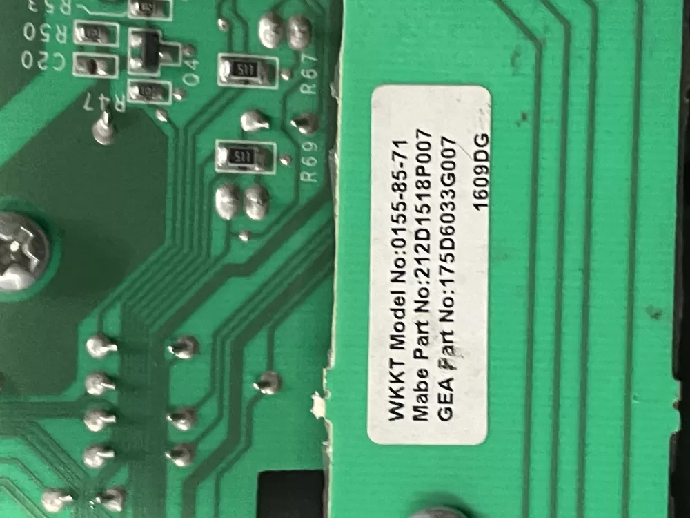 GE 175D6033G007 212D1518P007 WE4M418 Dryer Control Board AZ18087 | WMV349