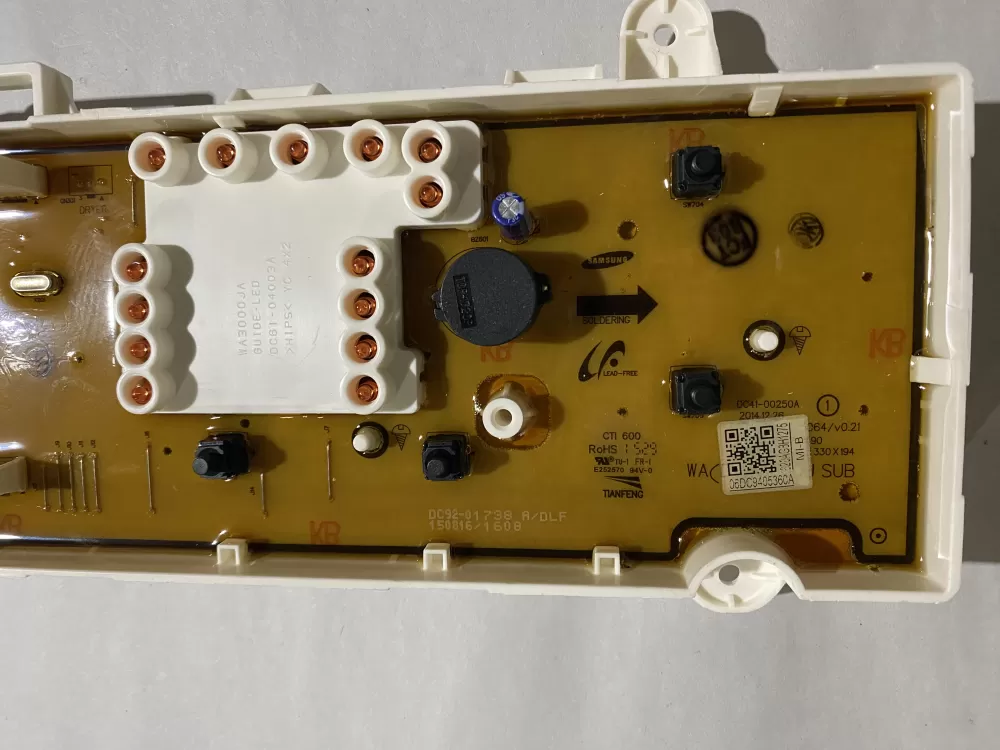 Samsung DC94 05360A Washer Control Board AZ190875 | BKV875