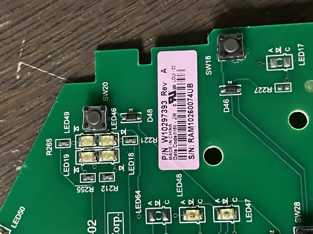 Whirlpool W10298626 W10297393 Dryer Control Board AZ46068 | Wm29