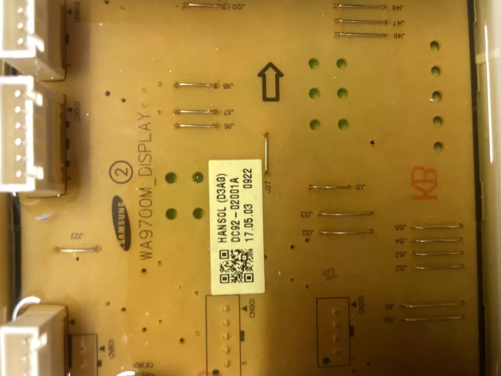 Samsung DC92 02001A AP6243666 DC92 02005A Washer Control Board AZ202647 | Wmv822