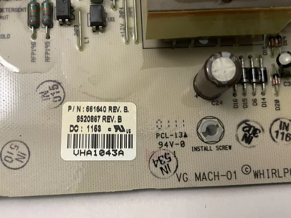 Whirlpool 8520867 661640  Control Board AZ104002 | Wm987