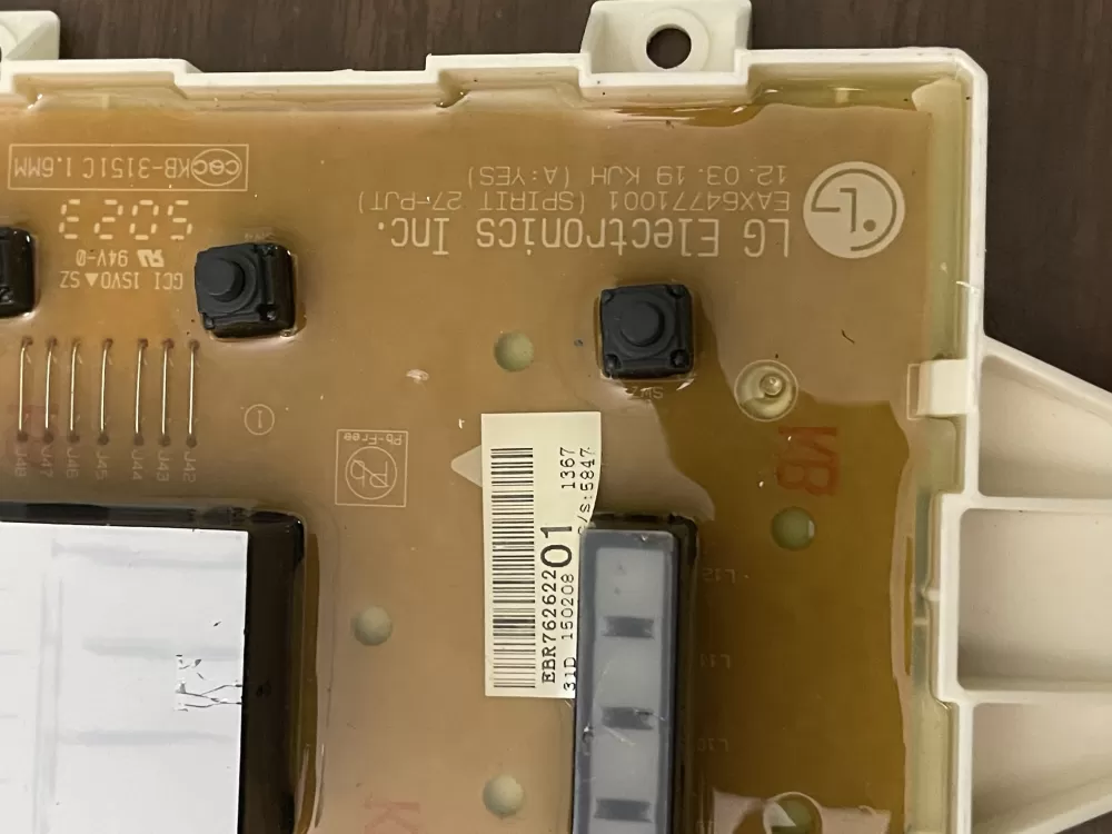 LG EBR76262201 EBR75446006 Washer Control Board AZ99305 | KMV141