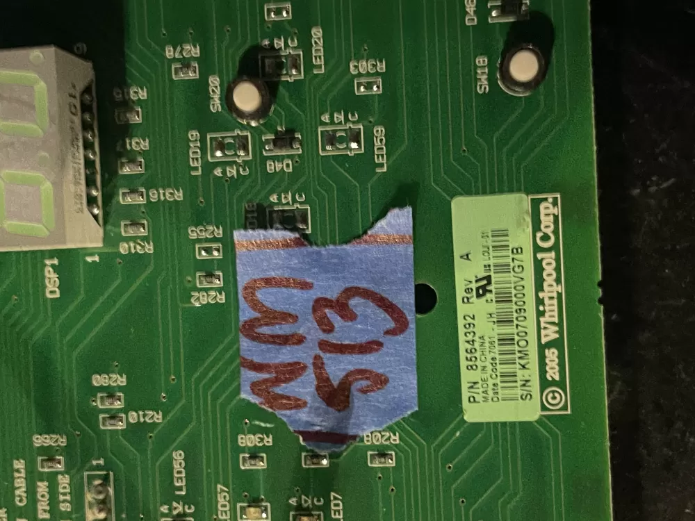 Kenmore 8564392 8564398 WP8564392 Washer Control Board AZ38236 | Wm513