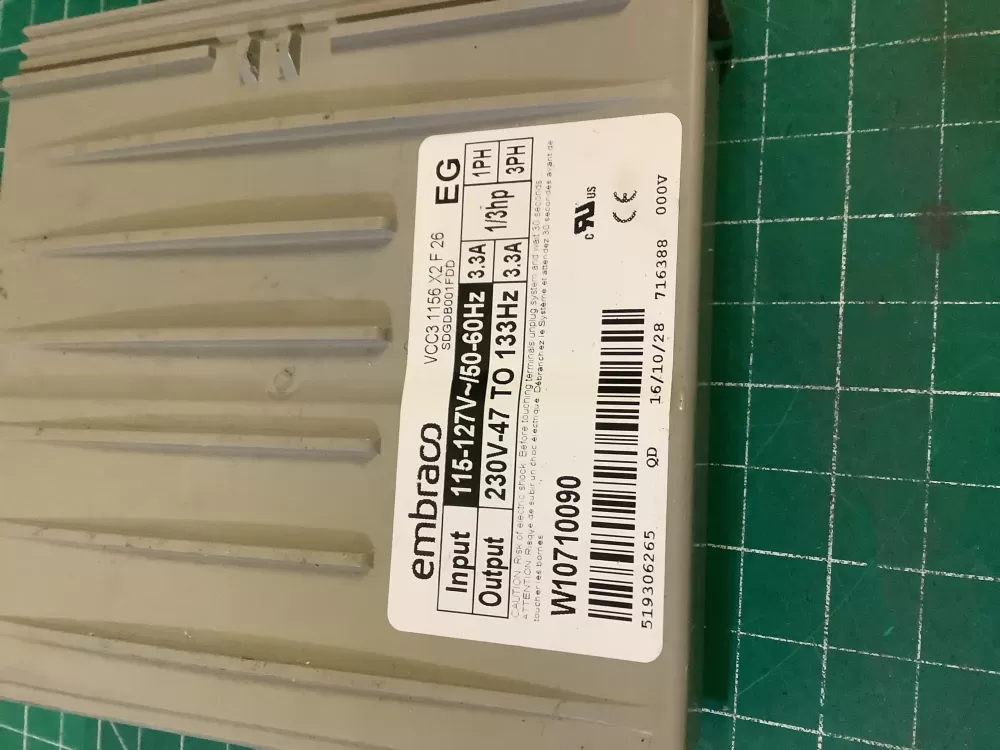 Whirlpool 519306265  Control Board Embraco Product Embraco AZ198836 | NR2770