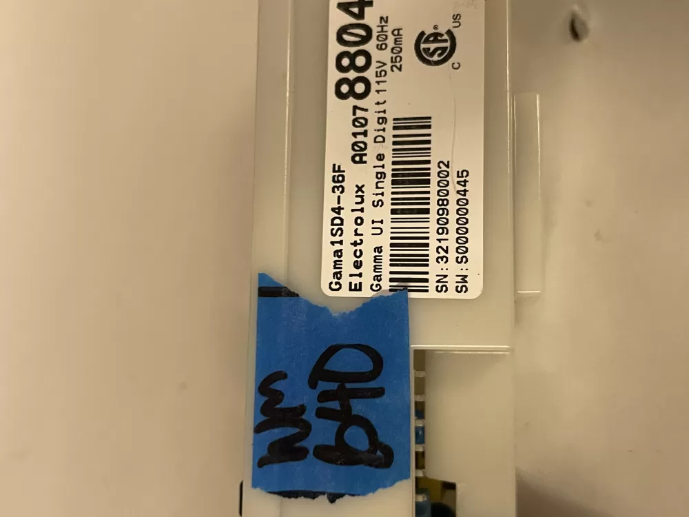 Frigidaire A01078804 242207704 Refrigerator UI Control Board AZ225694 | Wm640