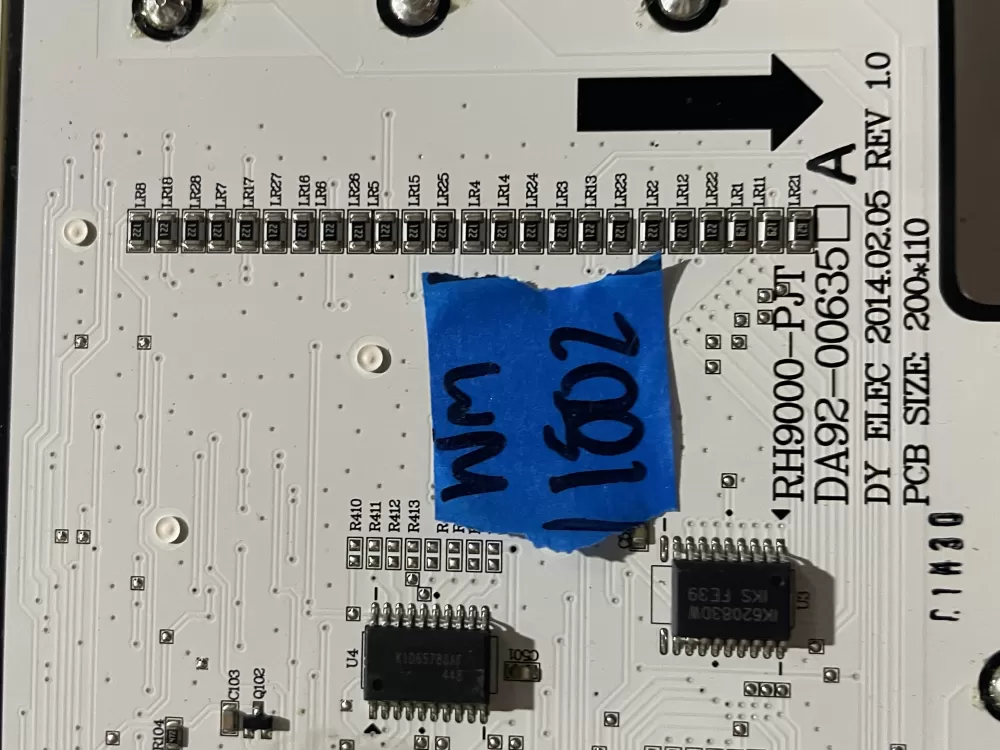 Samsung DA92-00635A Refrigerator Display Control Board AZ200697 | Wm1802