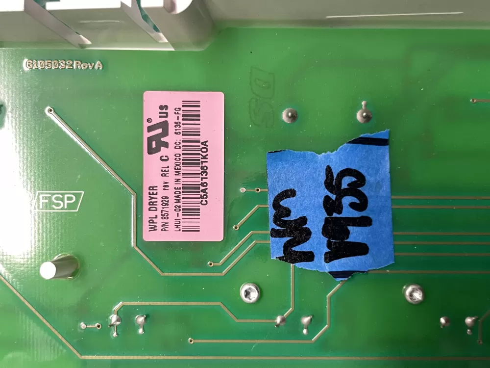 Whirlpool 8571929 8571954 8571955 Dryer Control Board AZ212176 | Wmv935