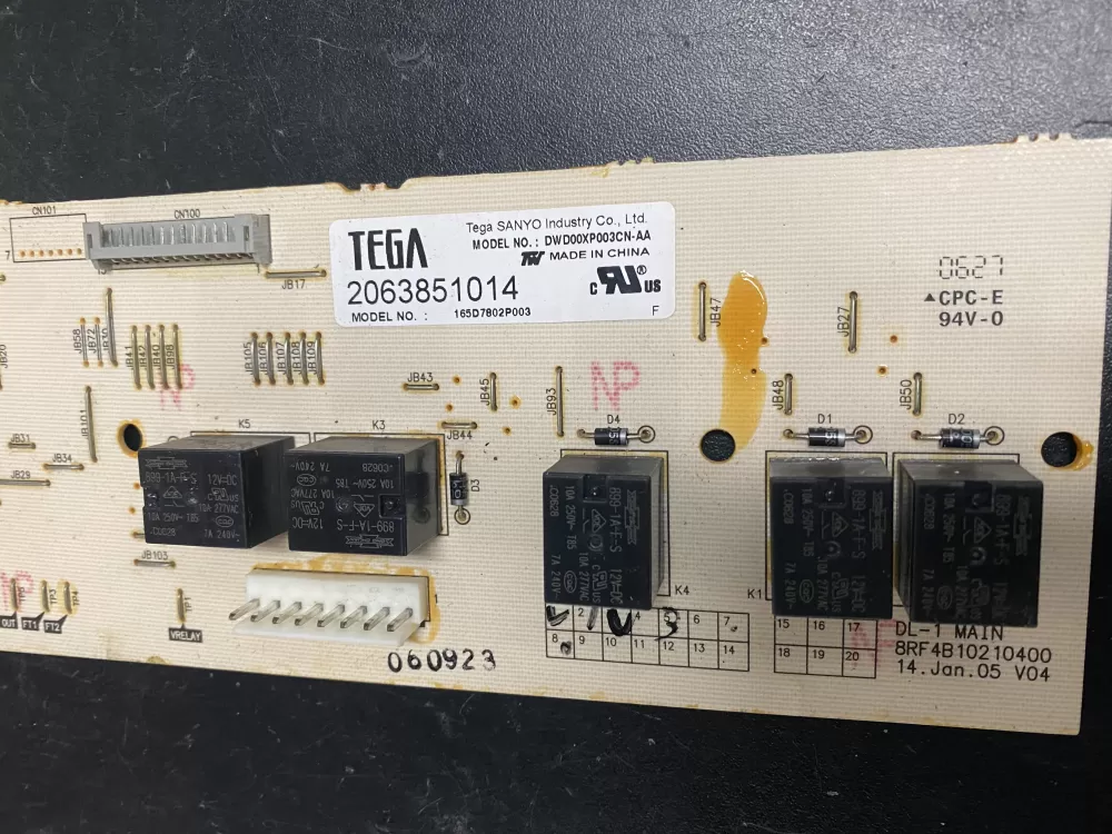 GE 165D7802P003 Dishwasher Control Board AZ20175 | BK964