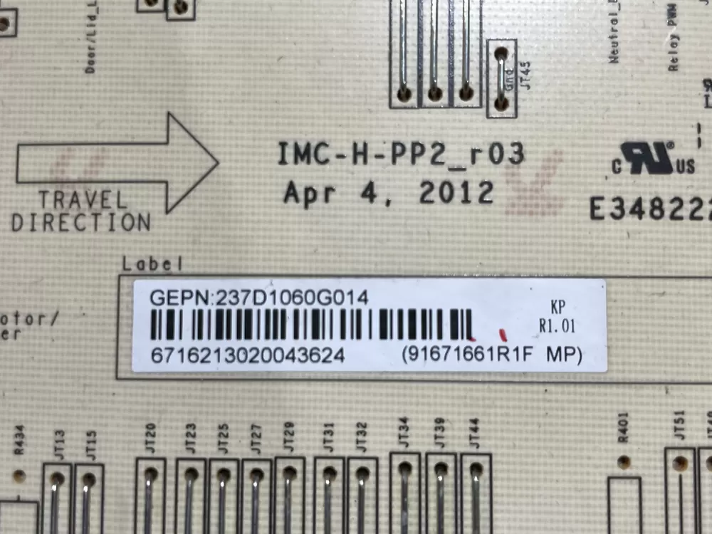 GE 237D1060G014 Washer Control Board AZ111734 | Wmv418