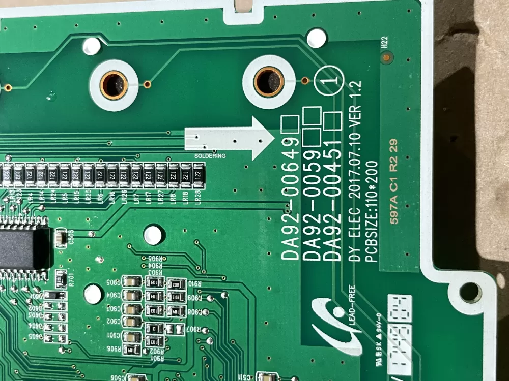 Samsung DA92 00649A Refrigerator Control Board Dispenser AZ64844 | Wm2101