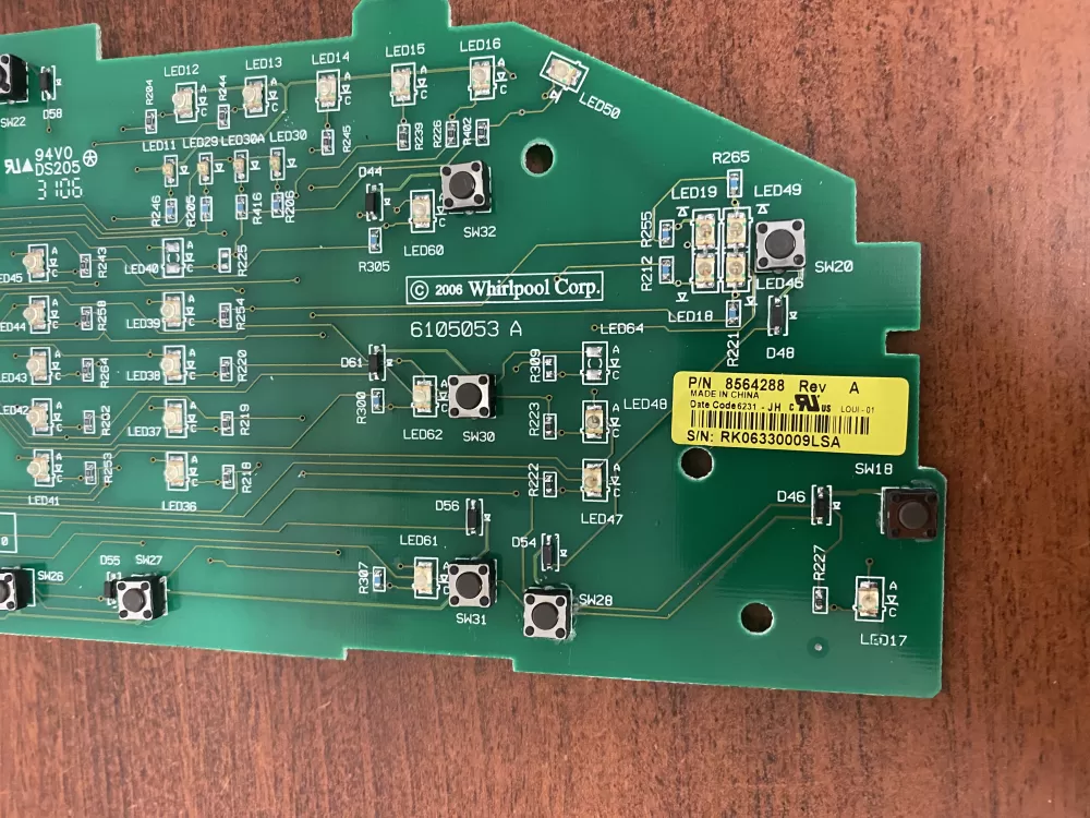 Whirlpool AP6013318 8564288 8564288R Washer Control Board AZ49015 | BK1798