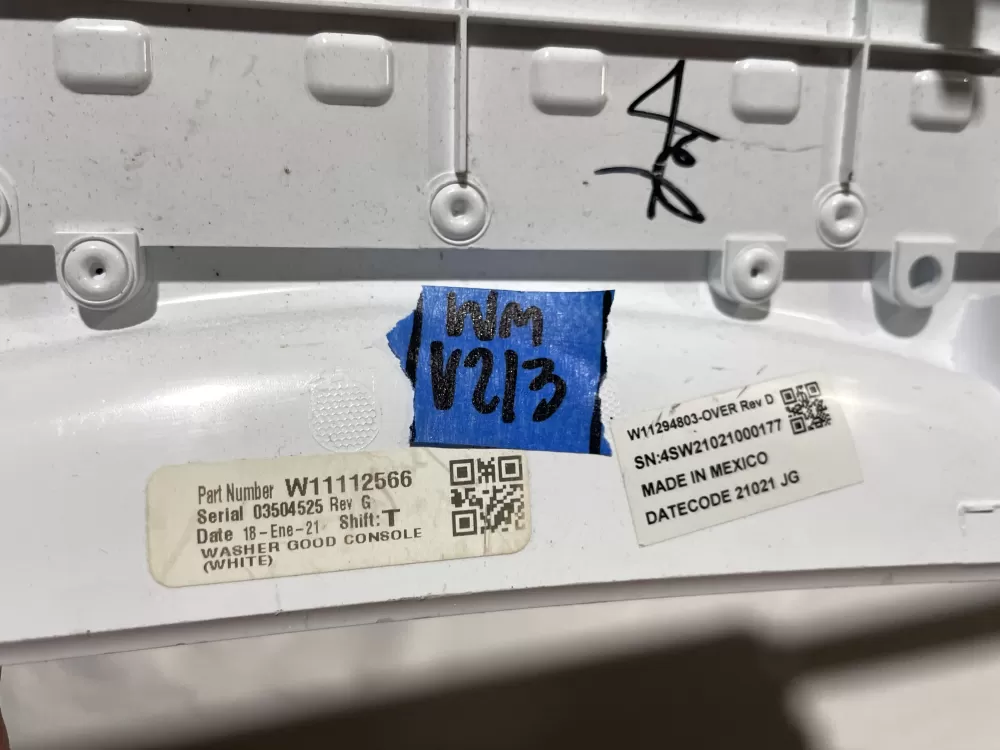 Whirlpool W11591400 W11112566 W11531670 Washer Control Panel AZ142805 | Wmv213