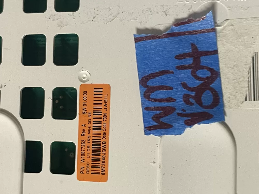 Whirlpool W10877352 Dryer User Interface Control Board AZ44988 | Wmv115