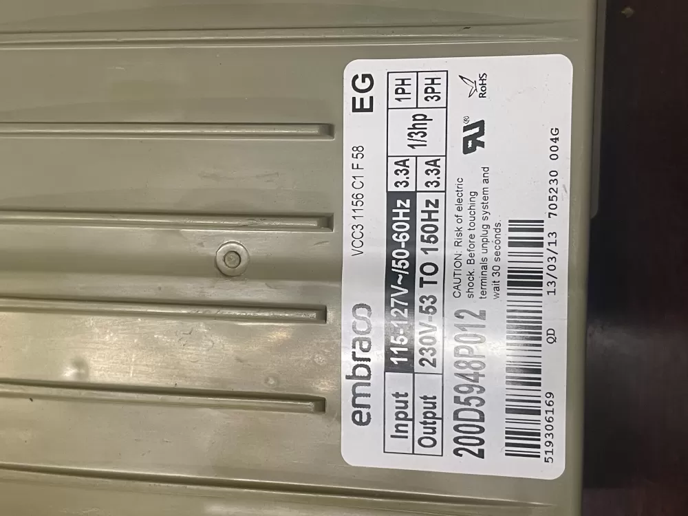 GE 200D5948P012 Refrigerator Control Board Inverter AZ33722 | KM70