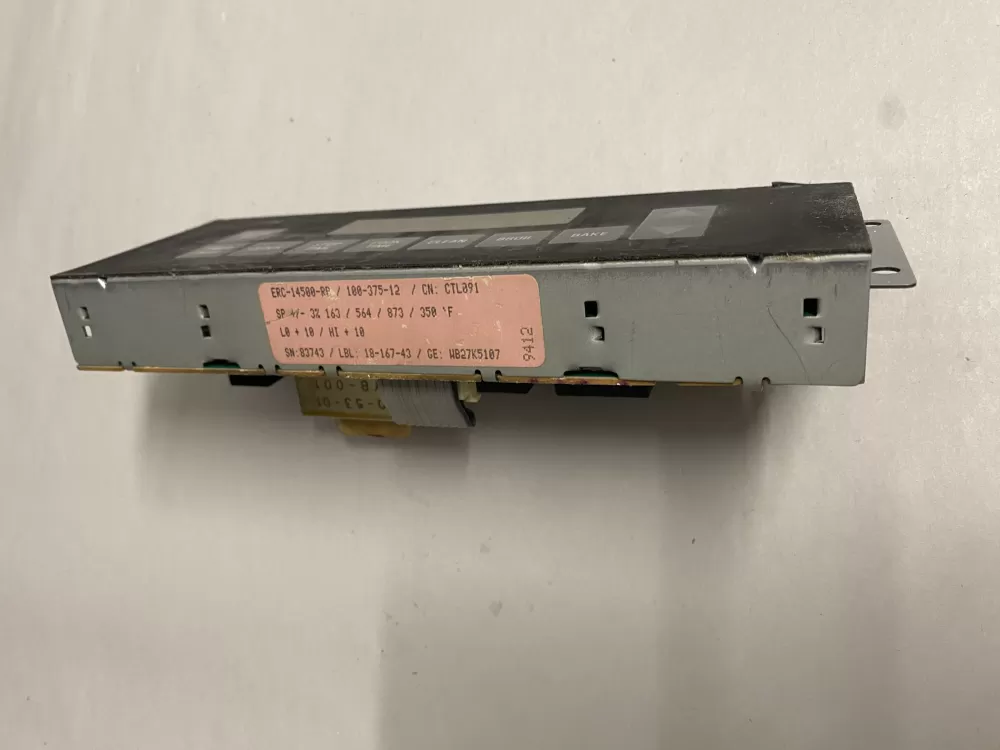 GE Oven Range Control Board WB27K5107 ERC-14500-RP 100-375-12 AZ211666 | BK1745