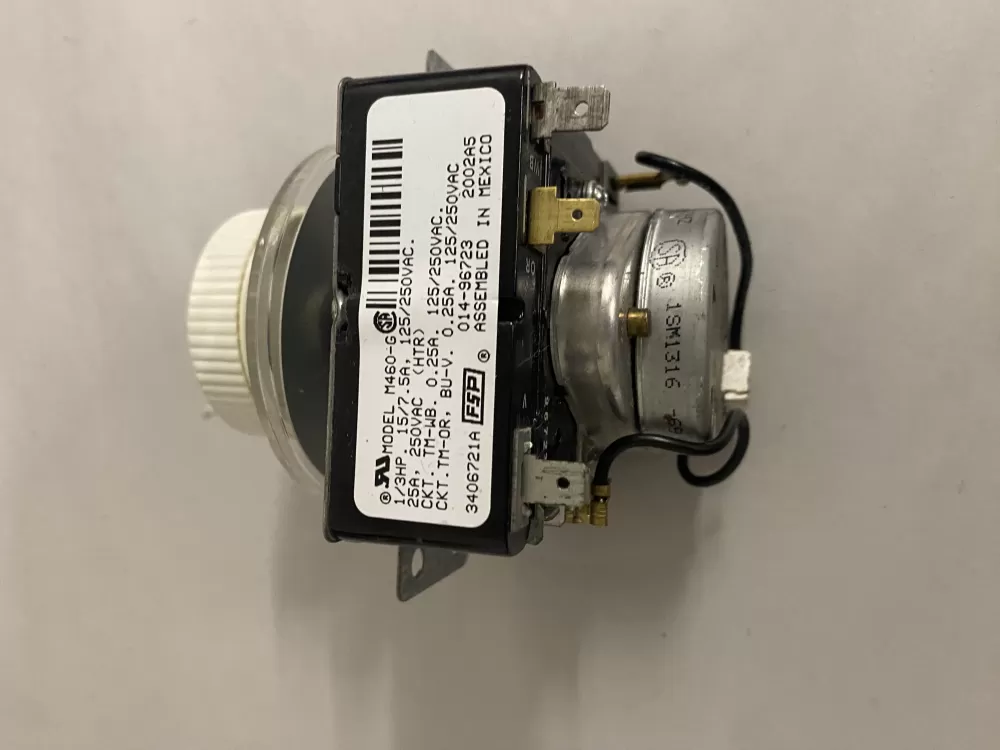 Whirlpool 3406721A AP3097855 3406721 WE04X10051 PD00055758 WE4X10051 877373 AP3637093 PS265288 EAP265288 Dryer Timer
