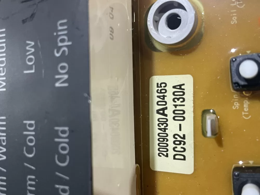 Samsung DC92-00130A DC92-00125A Washer UI Control Board AZ185890 | Wmv792