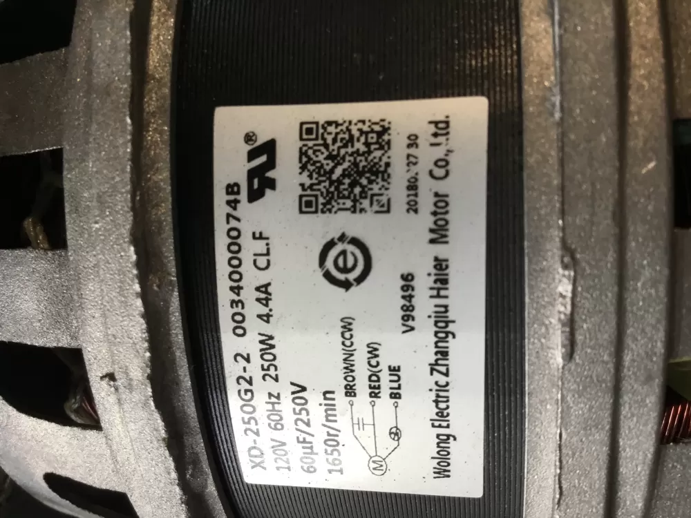 Haier Washer Motor Part # 0034000081 WH01X27827 AZ149288 | SL268