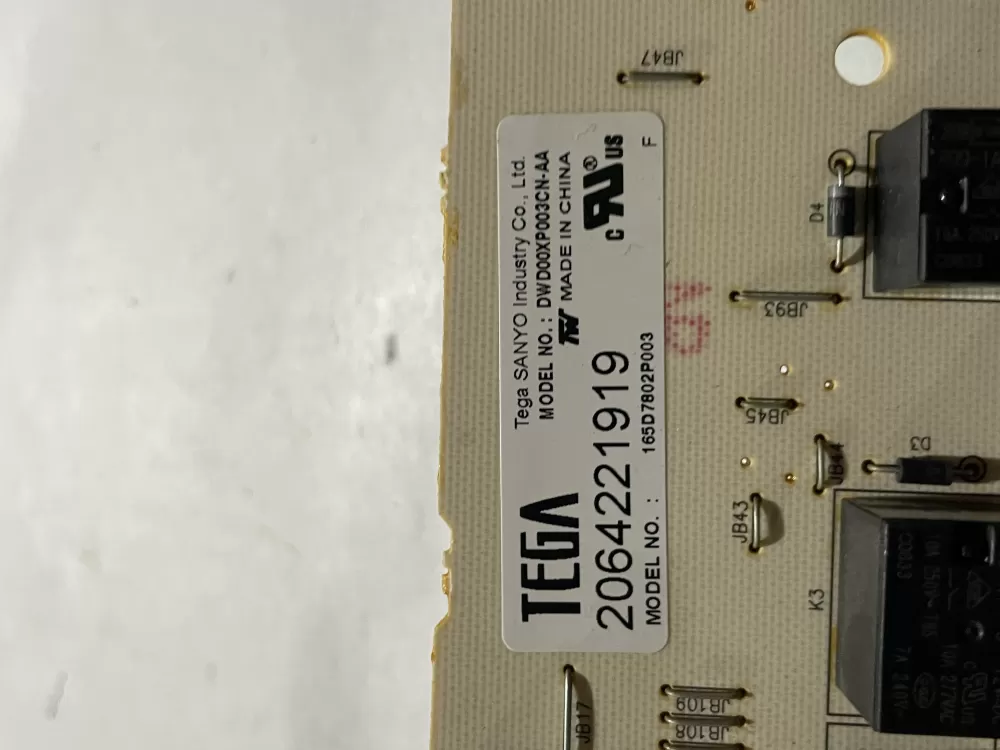 GE Power Dishwasher Control Board 165D7802P003 WD21X10247 AZ189332 | Wm856