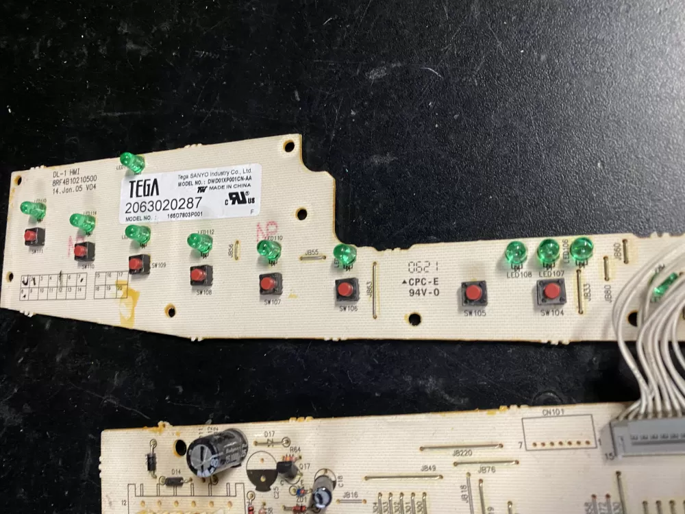 GE 165D7802P003 Dishwasher Control Board AZ4928 | BK1212