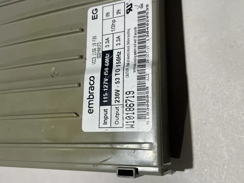 Whirlpool W1089391 Refrigerator Compressor Inverter Control AZ129827 | Wm1878