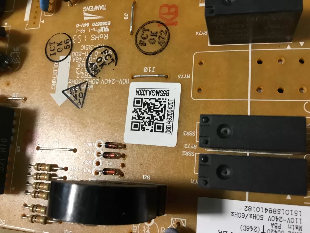 Samsung DA92 00420T DA9200420T Refrigerator Control Board AZ98211 | NR36