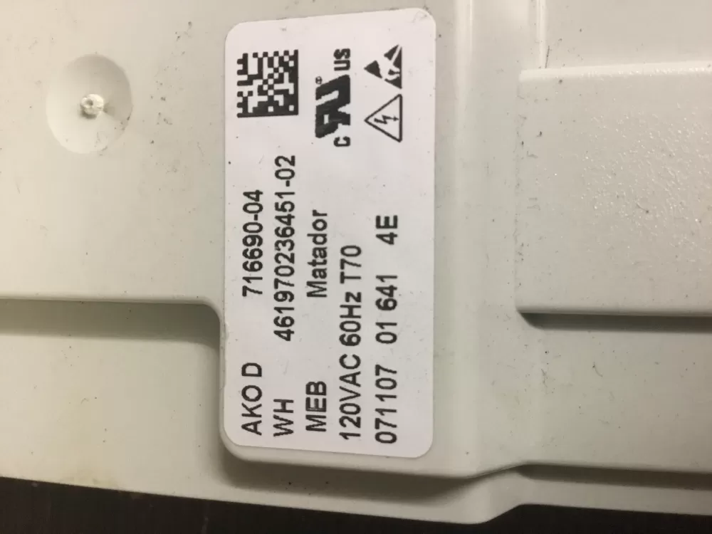 Whirlpool 461970236451-02 Washer Control Board AZ19427 | NR174