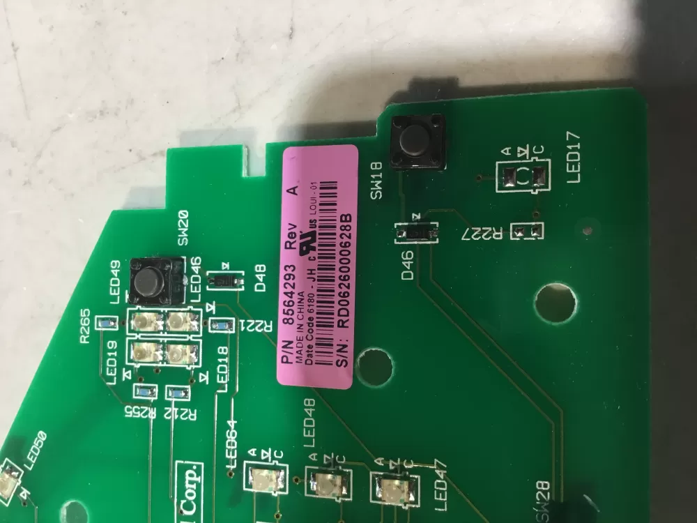 Whirlpool 8564293 8563974 Dryer Control Board AZ49141 | NR1800