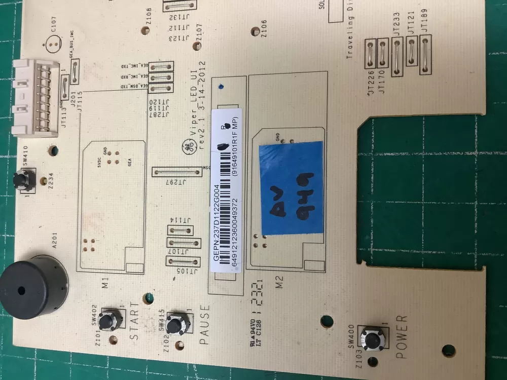 GE 237D1395G017 237D1060G017 237D1122G004 Washer Control Board AZ224838 | ARV949
