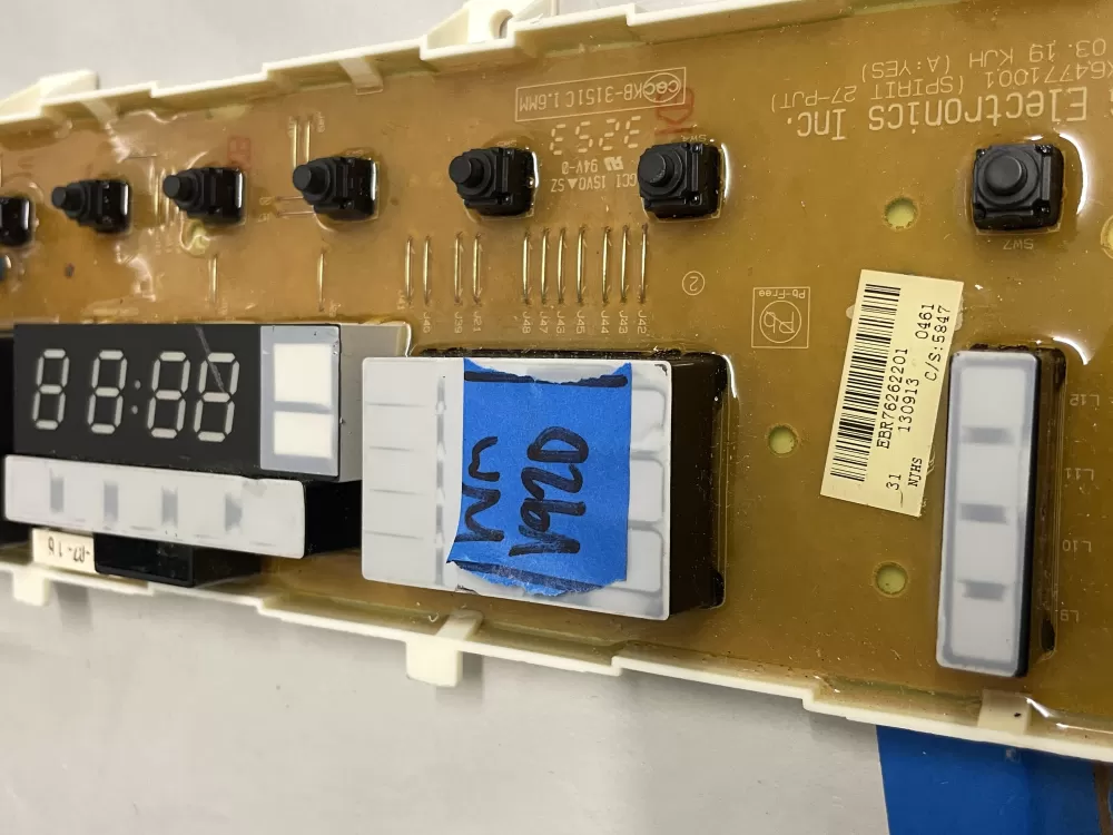 LG EBR76262201 EBR75446006 Washer Control Board AZ207911 | Wmv920