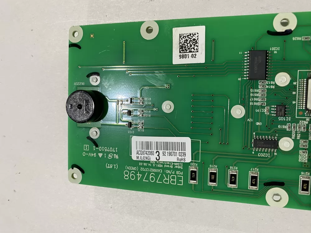 LG Kenmore EBR79749801Refrigerator Dispenser Control Board AZ160558 | BK1642