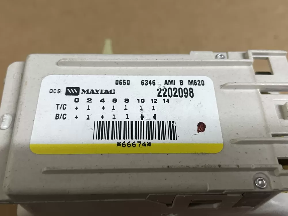 Maytag 2202098 21002232 Washer Timer Control AZ101779 | Wm910