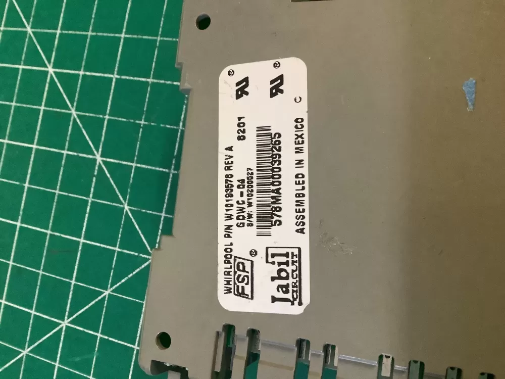 Whirlpool KitchenAid W10056352 Dishwasher Control Board AZ211605 | NR1768