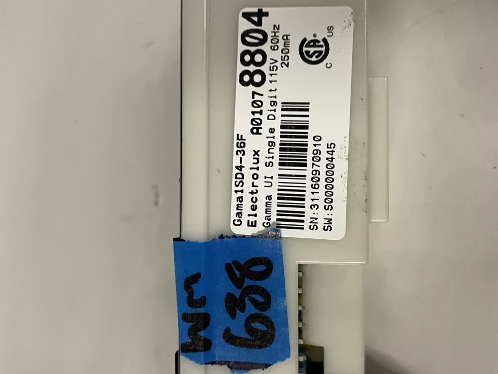 Frigidaire A01078804 242207704 Refrigerator UI Control Board AZ225676 | Wm638