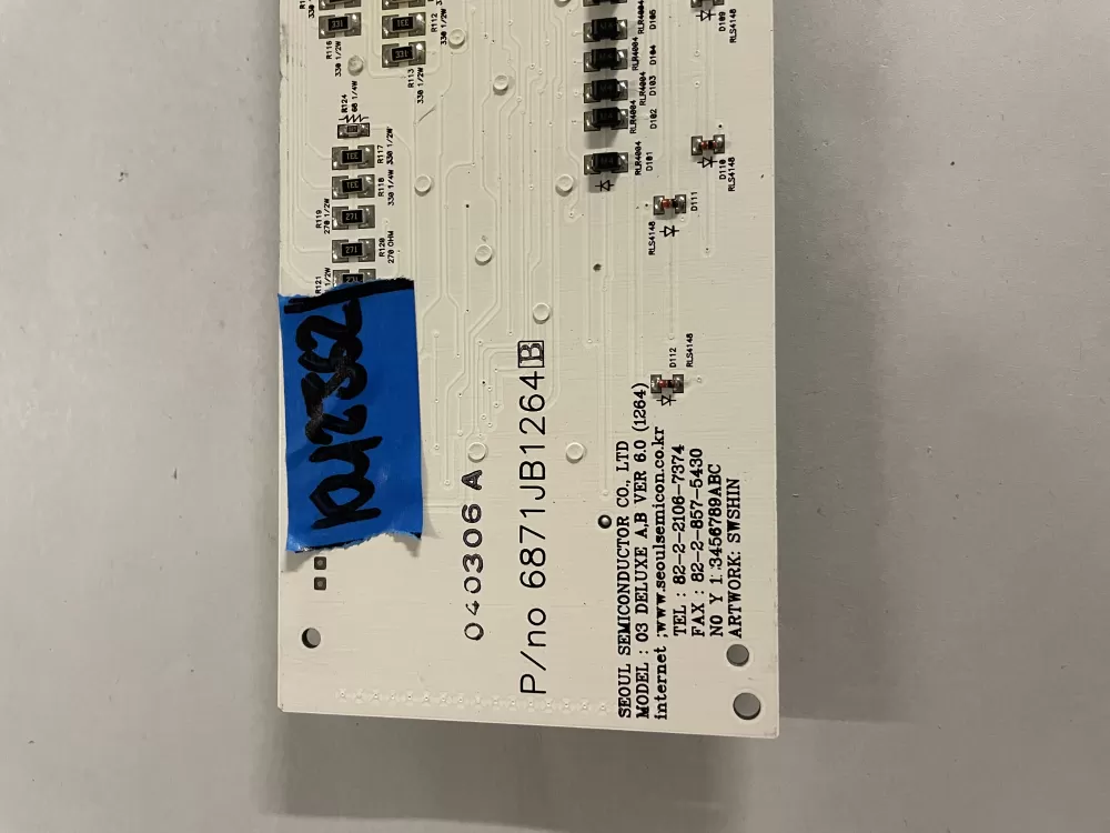 LG 6871JB1264B Refrigerator Control Board Dispenser Panel AZ137386 | KM2362